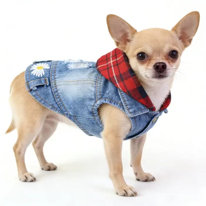 XS-2XL Denim chien vêtements Cowboy chien manteau chiot vêtements pour petits chiens jean veste chie