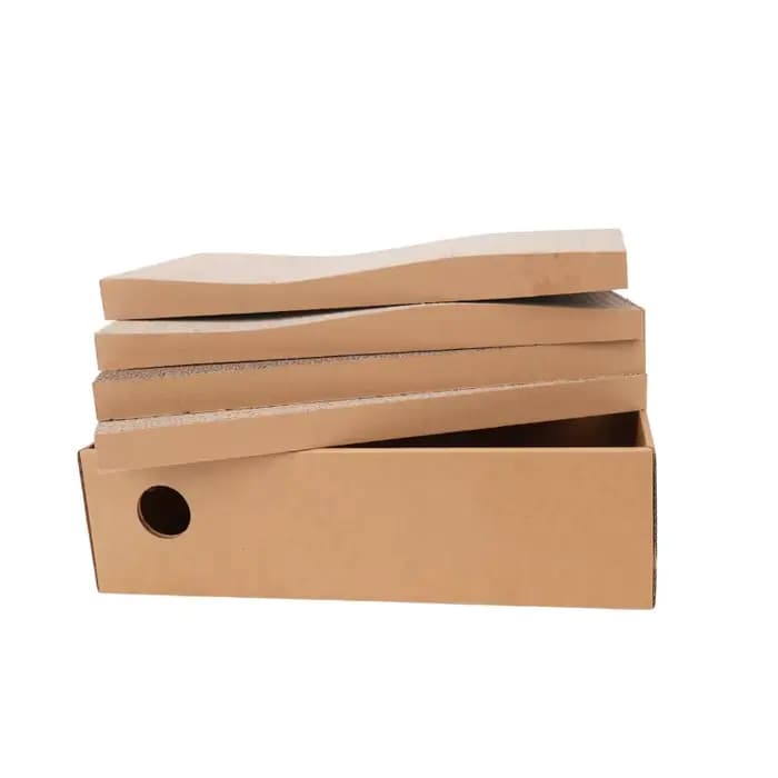 Lot de 4 boîtes en carton pour griffoir de chat pour chats d'intérieur, tapis à gratter pour chat, b