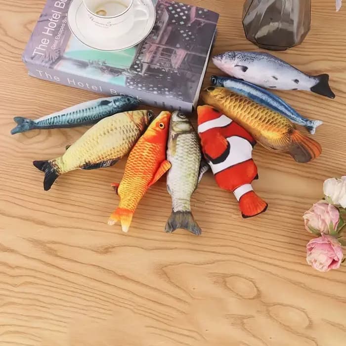 Offre spéciale de jouets taquins pour chats, simulation de poisson, jouets en peluche à mâcher pour