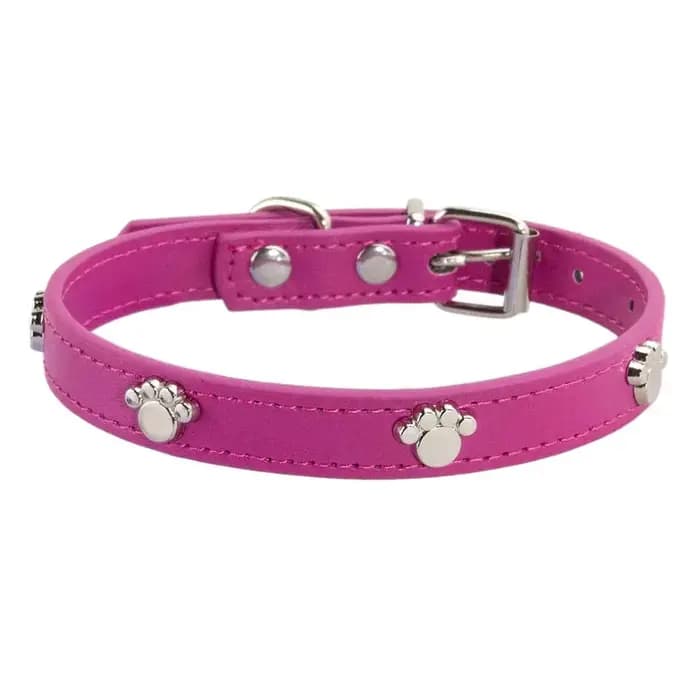 Colliers de chien de compagnie durables en cuir de patte