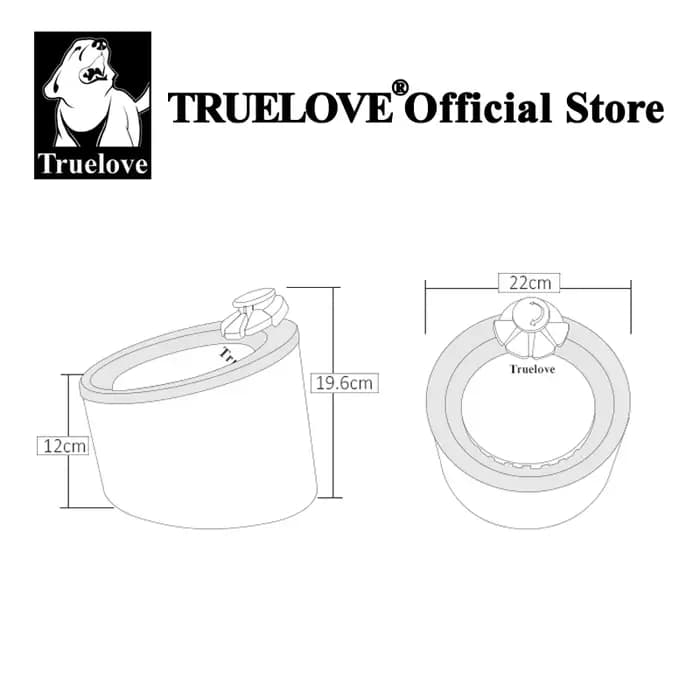 Truelove fontaine d'eau pour animaux de compagnie