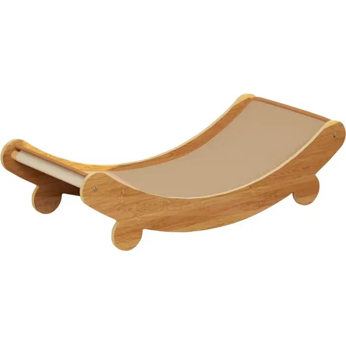Chaises à bascule pour chat, lits pour chat, griffoir pour chat, hamac pour chat, panier suspendu pour animaux de compagnie réglable et amovible en bois, sisal et chanvre, confortable