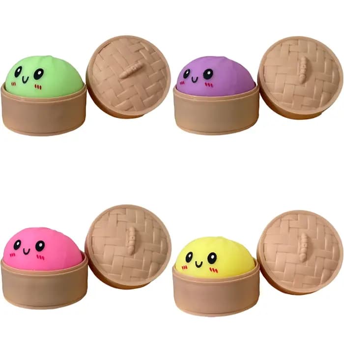 Jouet anti-stress en forme de boulette de ravioli, mignon et coloré, à remontée lente, pour enfants et adultes, jouet anti-anxiété