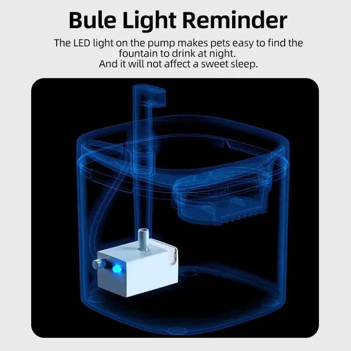 ROJECO-Pompe à Eau pour Fontaine à Eau Transparente pour Chat, Distributeur d'Eau pour Animal de Com
