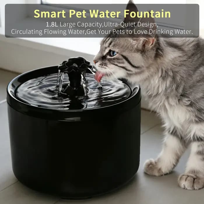 La fontaine à eau pour chat est un nouveau type de fontaine à eau pour animaux de compagnie avec circulation automatique, filtration et fonctionnement silencieux, adaptée pour