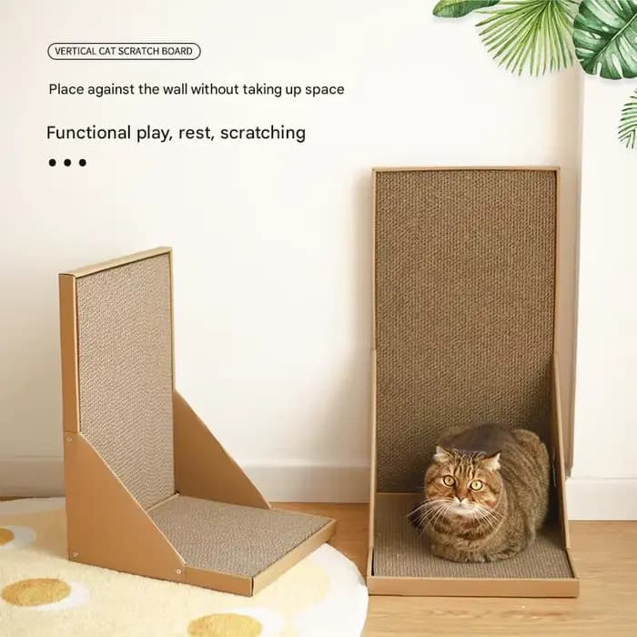 Poteau à gratter pour chat en forme de L