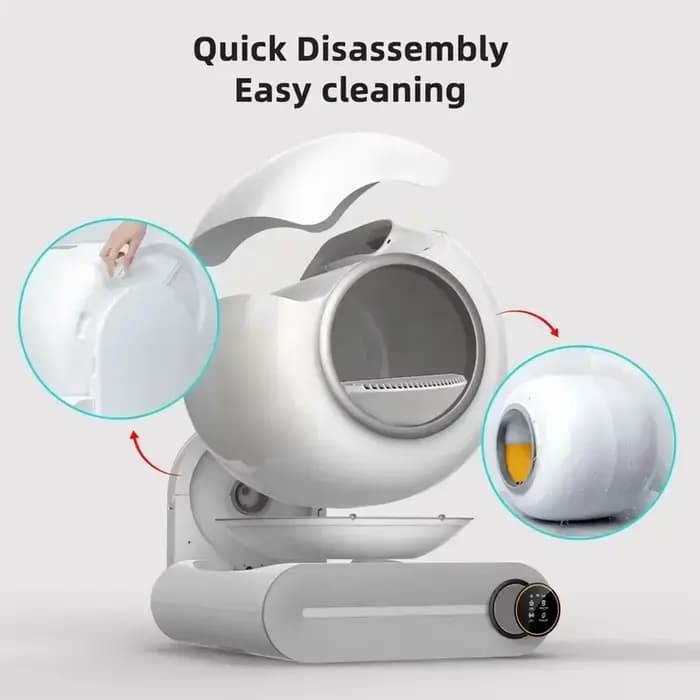 Tonepie 65L bac à litière automatique intelligent pour chat autonettoyant bac