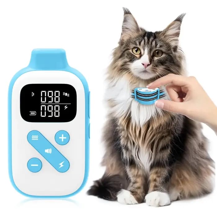 Collier anti-miaulement ultra-compact pour chats, NOUVEAU collier d'entraînement pour chats 2026 pour arrêter les miaulements, collier de dressage pour chats avec télécommande 3300FT