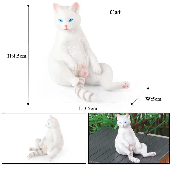 Oenux siamois Devon Rex Sphynx chat persan Kitty modèle Figurine d'action mignon décoration de la maison Collection enfants jouet cadeau