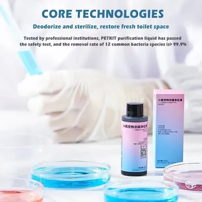 Pour PETKIT bac à litière pour chat Purification spéciale concentré stérilisation désodorisation poire parfum liquide nettoyage déodorant