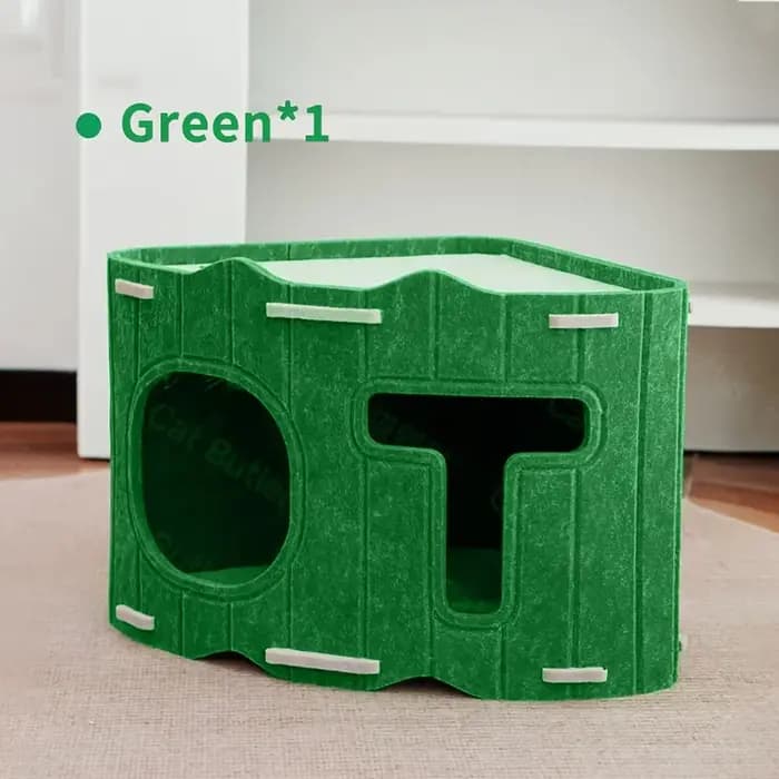 KEMORELA Lit pour chat multi-niveaux en forme de tronc d'arbre