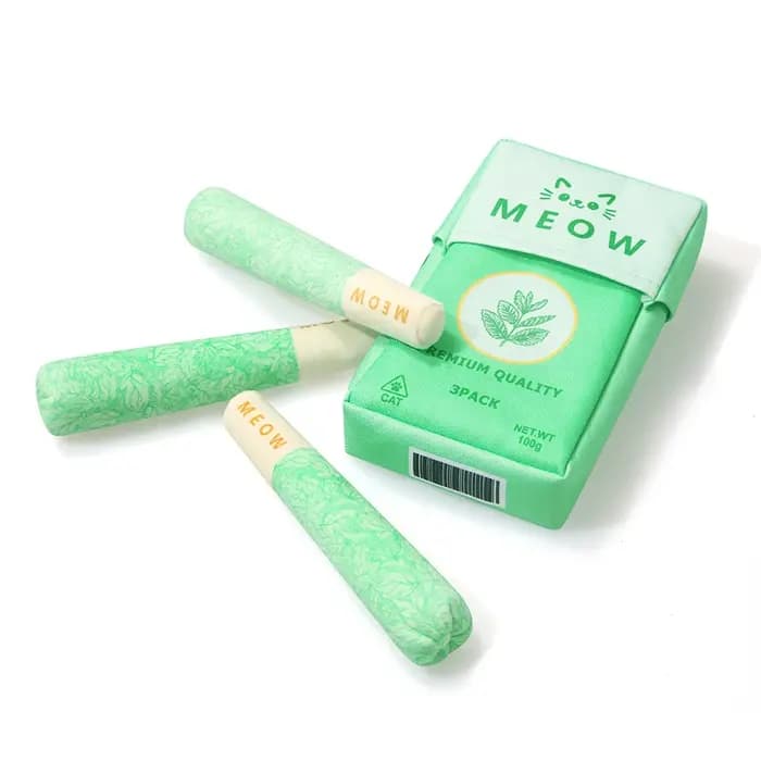 Jouet à mâcher pour chat en forme de cigarette à la menthe pour le plaisir personnel, soulage l'ennui, nettoie les dents, bâtonnet de chat pour stimuler et moudre leurs dents