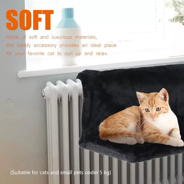 Lit de radiateur de luxe suspendu pour animaux de compagnie