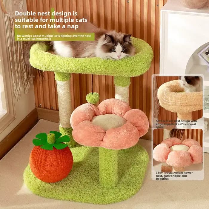 Arbre à chat moderne pour animaux de compagnie d'intérieur