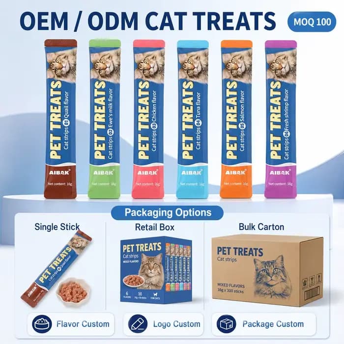Friandises Premium pour Chats : Bâtonnets de Nourriture Humide pour Chats Adultes et Chatons – Snacks Nutritifs, Friandises Mâchables Douces, Aliments pour Animaux à Saveurs Multiples