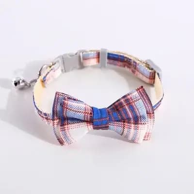 Collier pour chat détachable avec nœud papillon mignon et cloche
