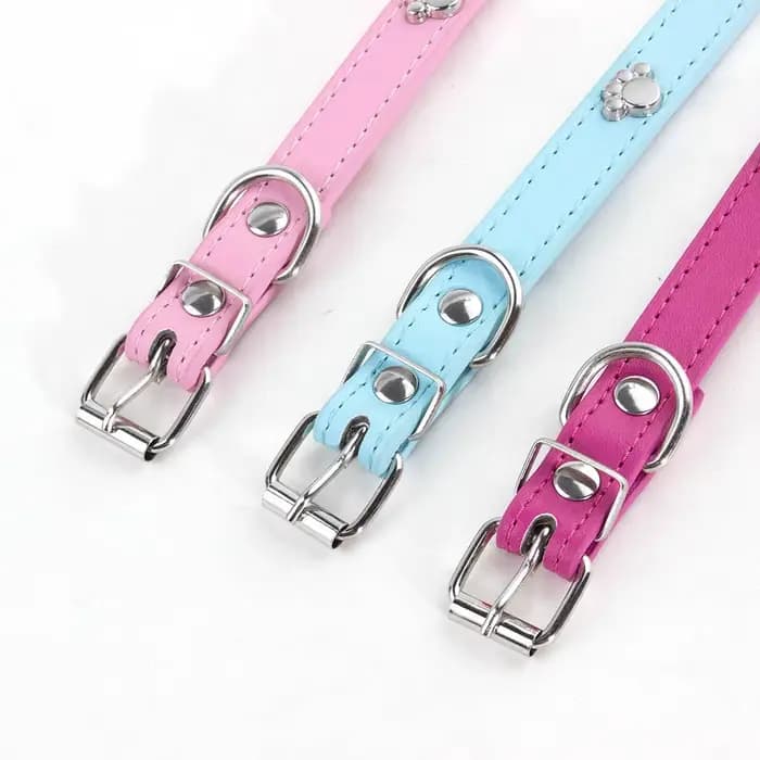 Colliers de chien de compagnie durables en cuir de patte