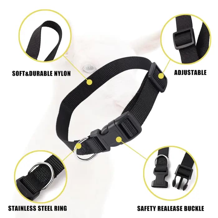 Collier en Nylon réglable pour animaux de compagnie, étiquette volante avec numéro de série Double f