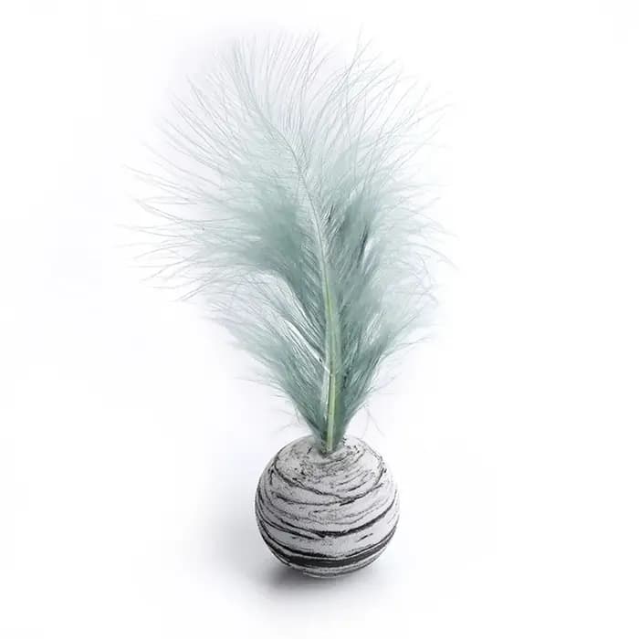 Jouet en plumes de chat, balle en mousse, amusant, pour chaton, jouet interactif, fournitures pour animaux de compagnie