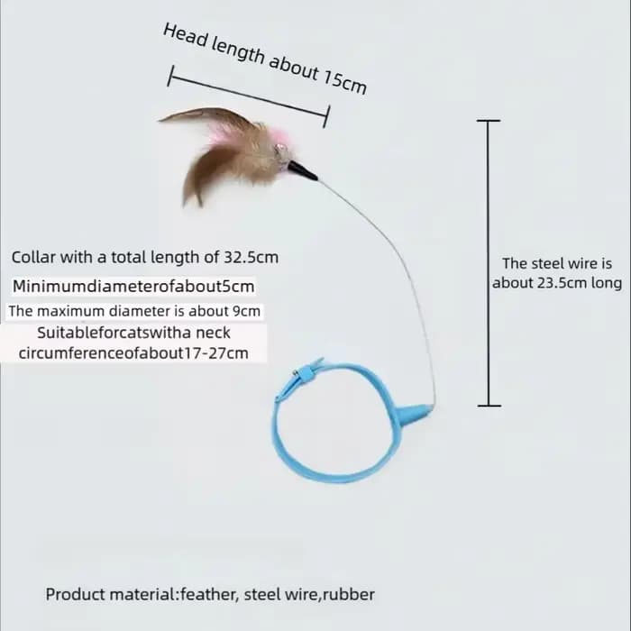 Nouveau produit : Collier jouet pour chat à plumes et clochette, pour auto-entretenement, Fournitures pour animaux de compagnie