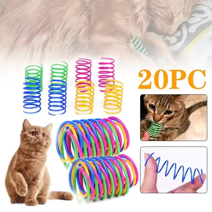 Bobine de chaton ressorts en spirale jouets pour chat jauge interactive jouet de printemps