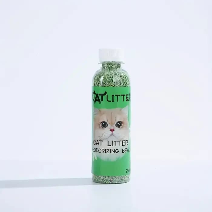 Une bouteille de perles désodorisantes pour litière de chat – Faites l'odeur de votre maison confort