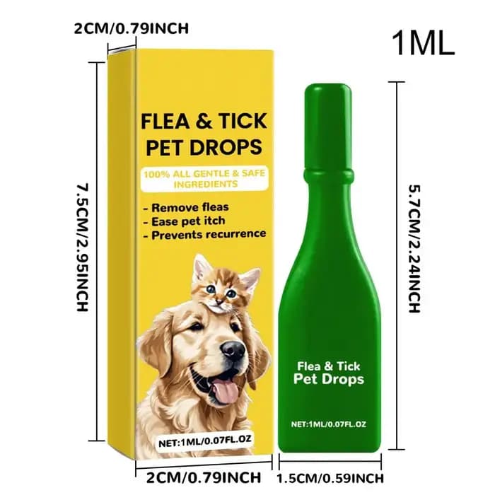 Gouttes anti-puces pour chats : élimination des puces et des tiques, soulagement des démangeaisons cutanées, répulsif externe contre les insectes, fournitures de vermifuges, traitements contre les tiq