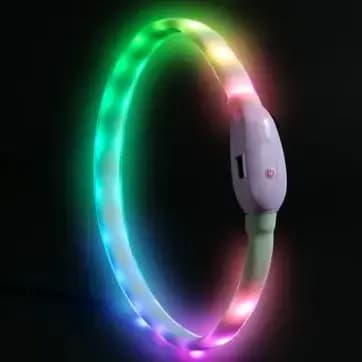 Collier léger rechargeable par USB pour chiens de grande