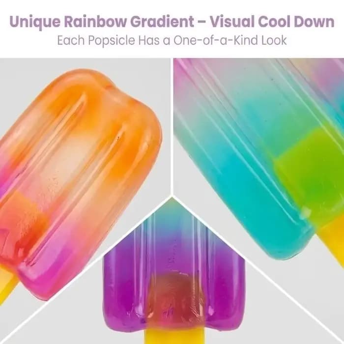 Jouet sensoriel anti-stress Needoh Nice Cream Cone Nice-Sicle Squishy Squeeze Toy dégradé non toxique pour soulager l'ADHD, le stress et l'anxiété, jouet de bureau sensoriel