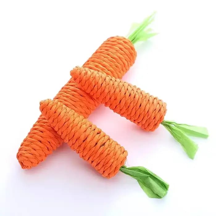 Jouet pour chat, son de carotte, produits pour animaux de compagnie, corde en papier résistante aux morsures, grattoir, dents propres, jeu interactif, jouet à mâcher pour chat