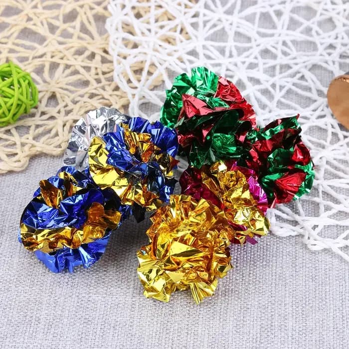 Paquet de 24/12 boules froissées colorées