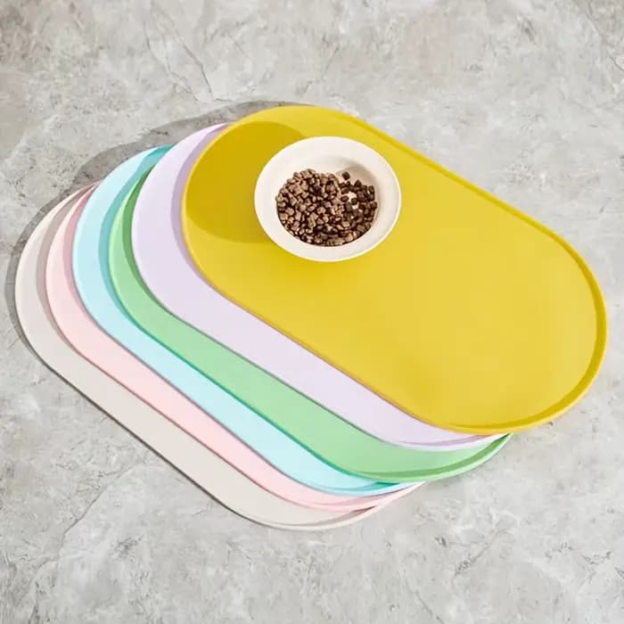 Tapis d'alimentation pour chat avec conception imperméable antidérapante