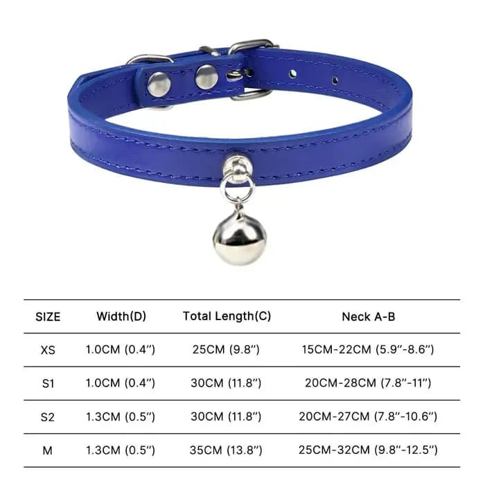 Collier de chat coloré avec cloche