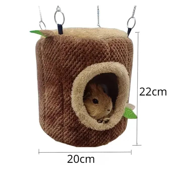 Hamac chaud en forme de souche d'arbre pour Hamster