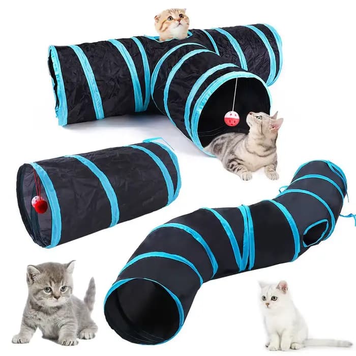 Tunnel pliable pour chat, jouet pour chat, baril de forage respirant pour papier fort d'intérieur, f