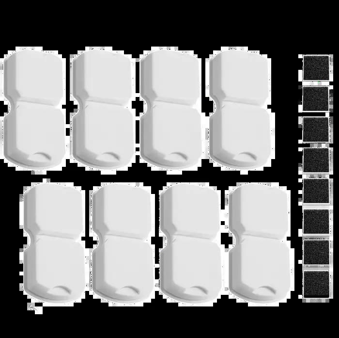 Filtre pour fontaine à eau pour chat, 16 filtres de remplacement pour fontaine à eau pour chat, adaptés aux distributeurs d'eau pour animaux de compagnie en acier inoxydable ATMZIQXR GIOTOHUN