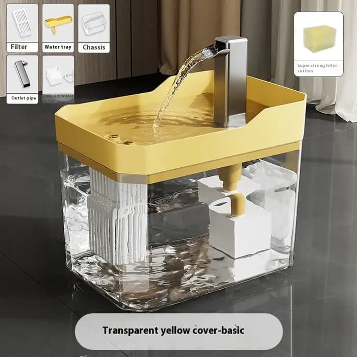 Fontaine à eau pour chat USB automatique - Circulation avec filtre et pompe amovible, bol à eau pour animaux de compagnie ultra silencieux pour intérieur