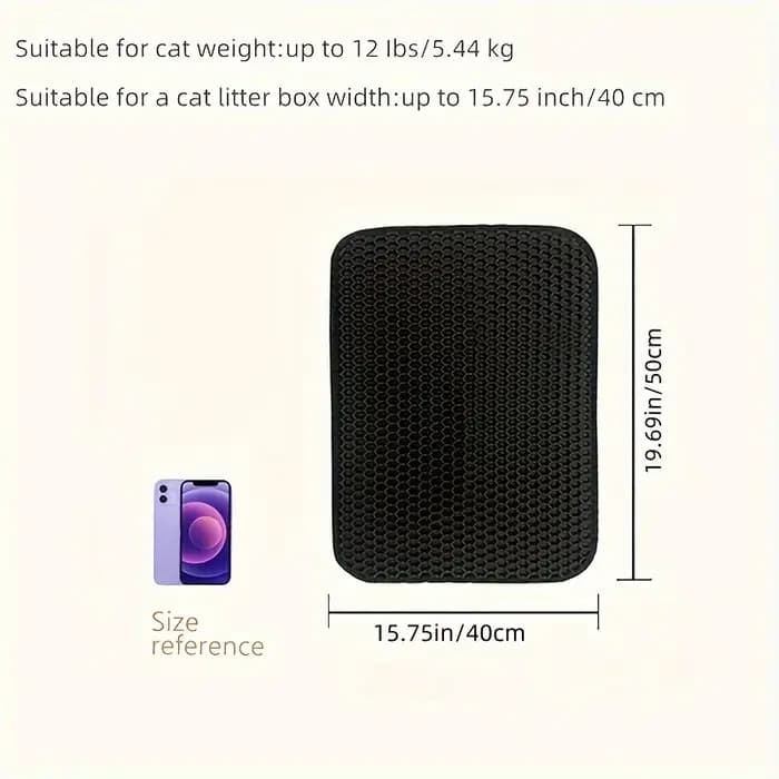 Tapis double alvéolé pour litière de chat - Imperméable