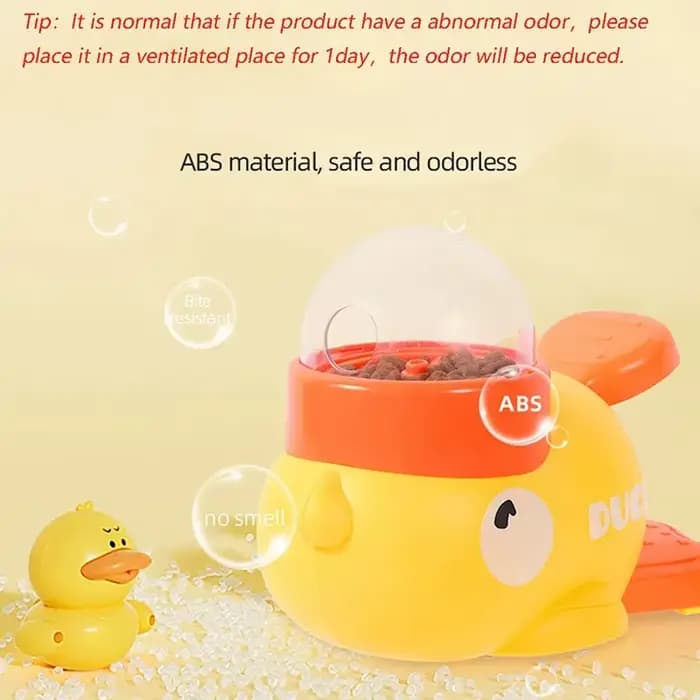 Jouet interactif pour animaux de compagnie en forme de canard, distributeur de nourriture anti-dérapant pour chiots, chiens et chats