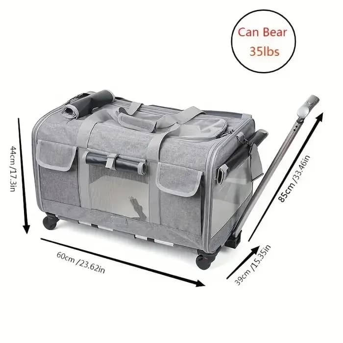 Valise de chariot portative Extra Large pour animaux de compagnie, boîtier de chariot détachable pou