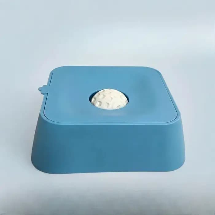Bol carré anti-déversement pour animaux de compagnie, gamelle à léchage lent, durable et universelle