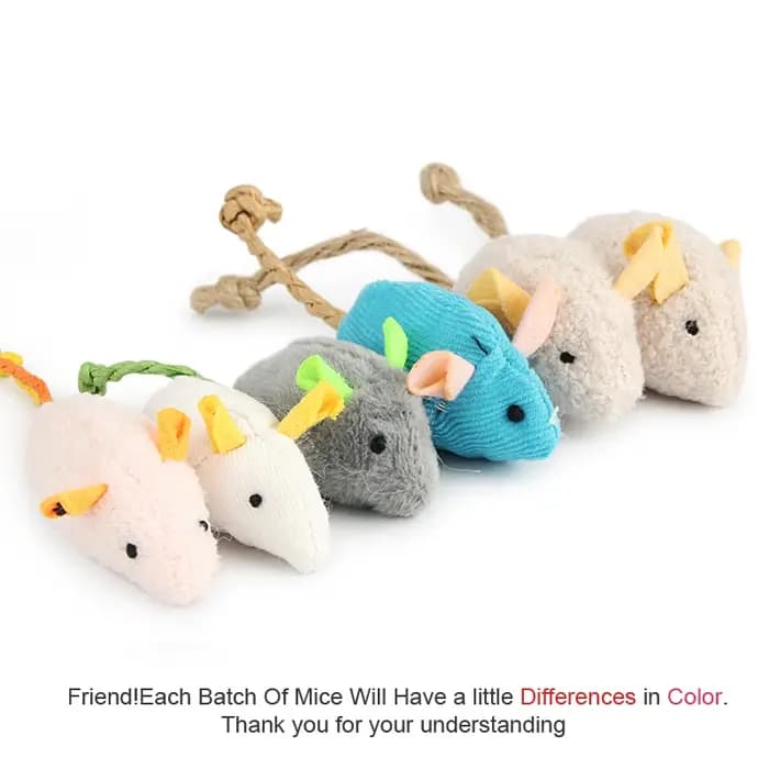 6pcs Mix Pet Toy Cataire Souris Chats Jouets Fun Peluche Souris Chat Jouet Pour Chaton