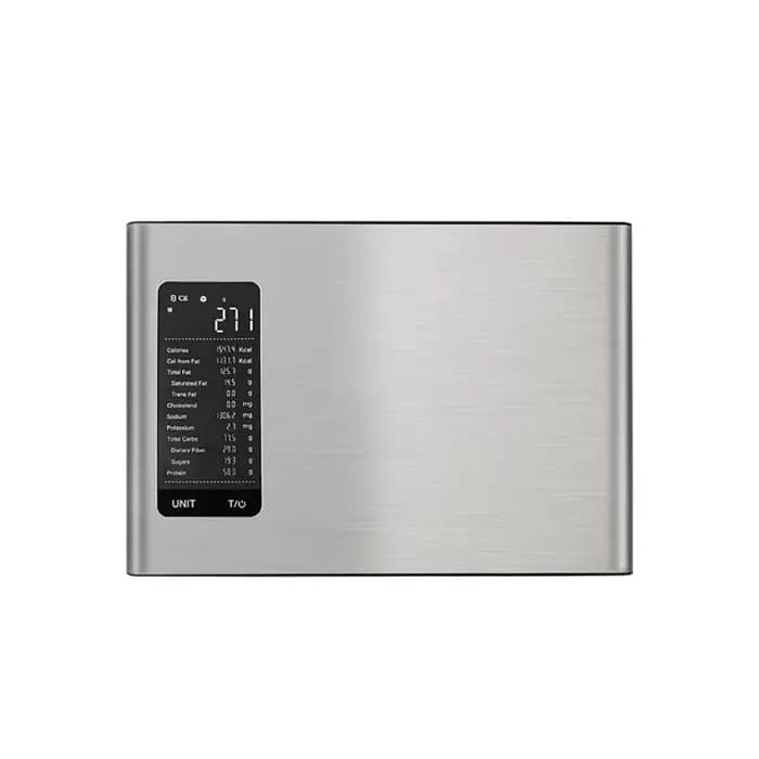 Balance alimentaire intelligente en acier inoxydable avec application gratuite et suivi de 19 nutriments