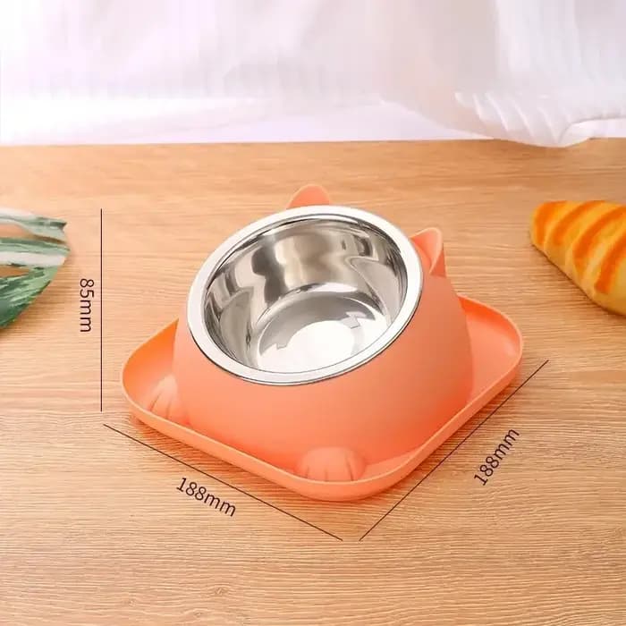Bol pour chat anti-renversement en forme amusante avec eau ajoutée pour éviter les fourmis - Bols pour chien inclinés et antidérapants