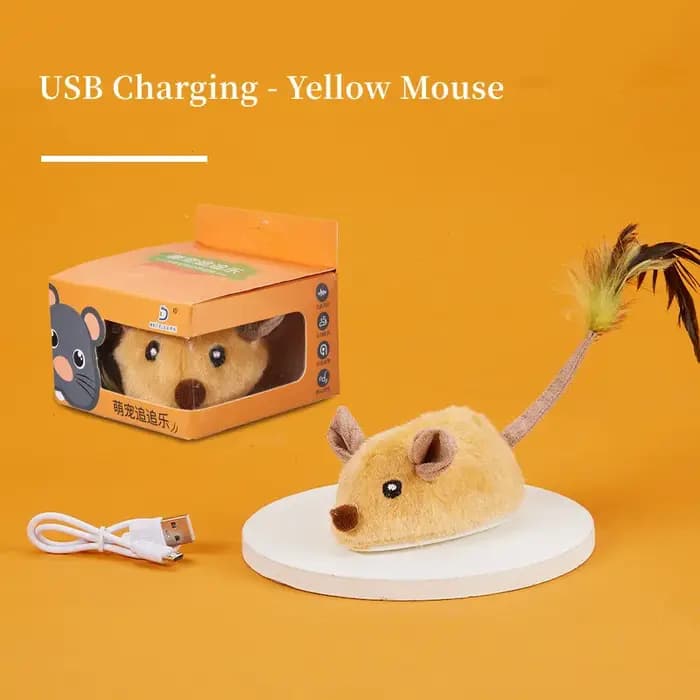 Jouet interactif pour chat, souris intelligente qui bouge aléatoirement, jouets électriques à charge USB, simulation de souris, jouets en peluche pour chatons, jouets à faire jouer soi-même