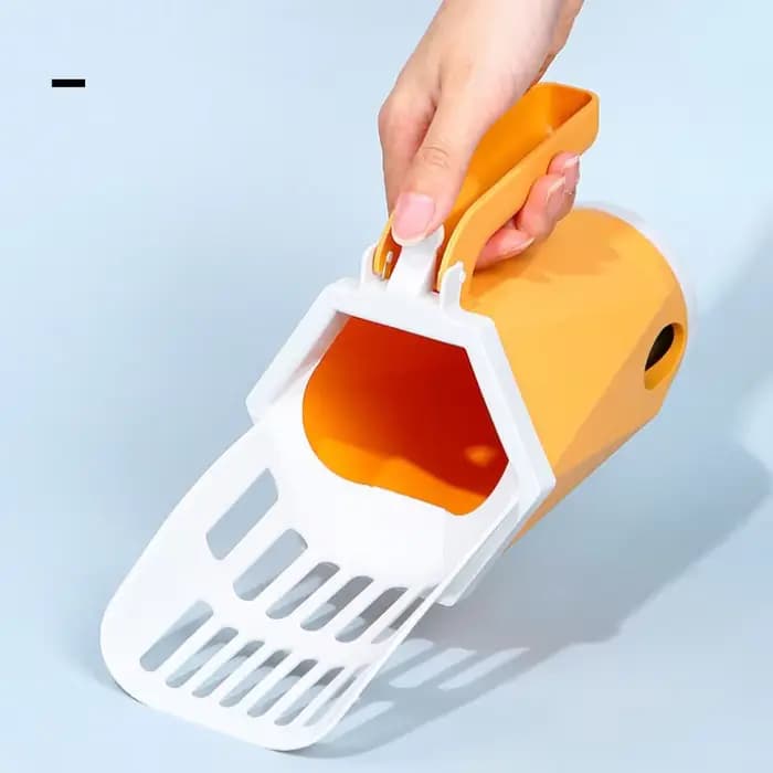 Pelle à litière pour chat avec sac à crottes intégré de grande capacité
