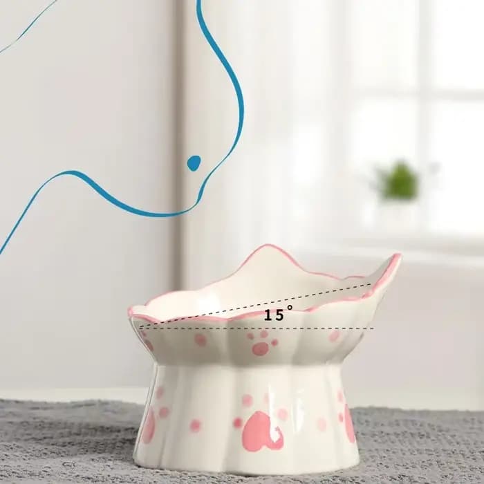 Bol de nourriture en céramique pour chat de compagnie