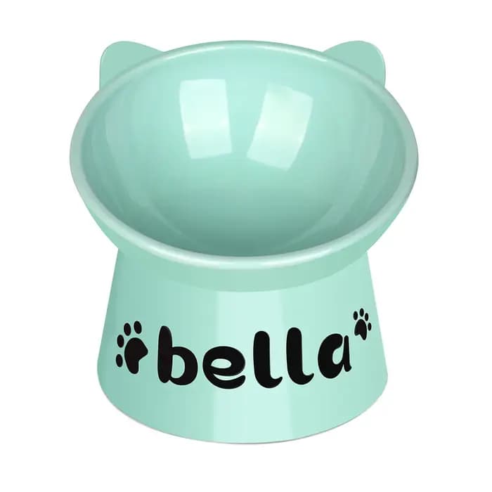 Bol de nourriture personnalisé pour chat, pied haut, pour chien et chat, impression gratuite, nom d'animal de compagnie, bols d'eau, tasse d'alimentation pour animaux de compagnie, accessoires pour ch