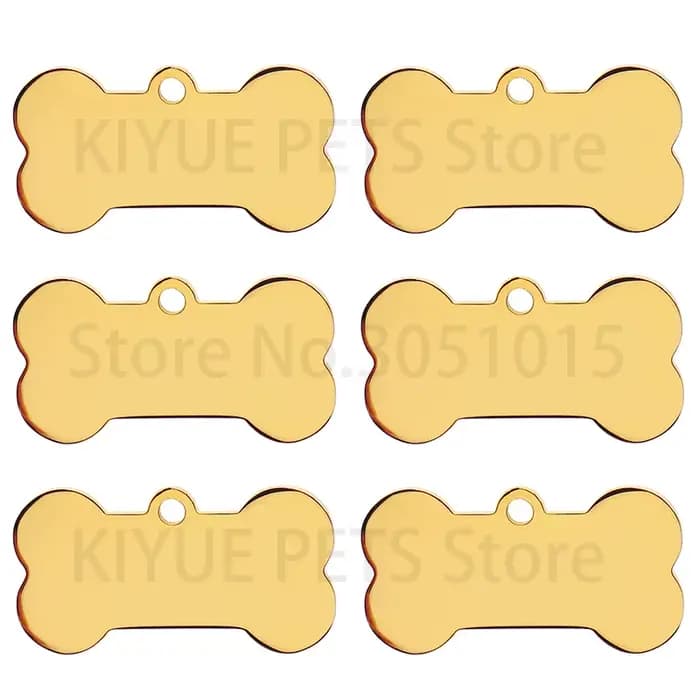 Porte-clés en acier inoxydable pour chien, 20 pièces, étiquette d'identification gravée pour animal