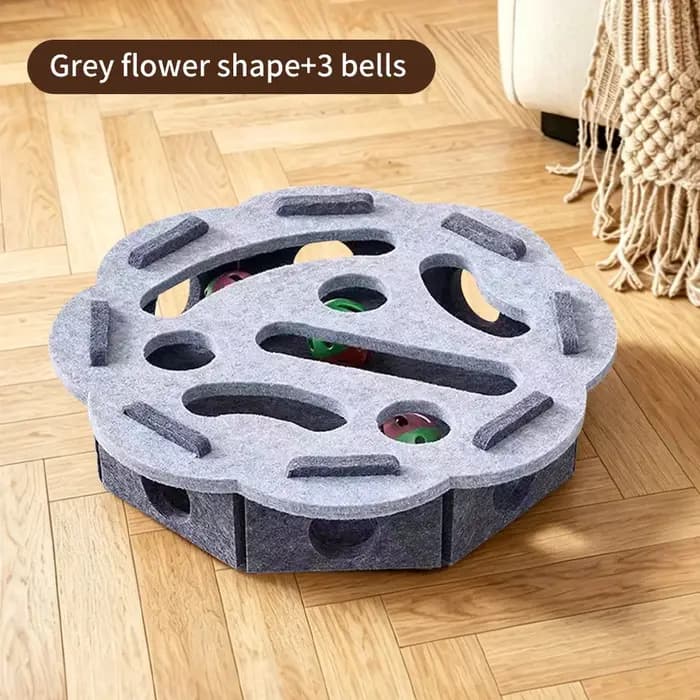 Boîte labyrinthe interactive pour chat avec clochettes et balles